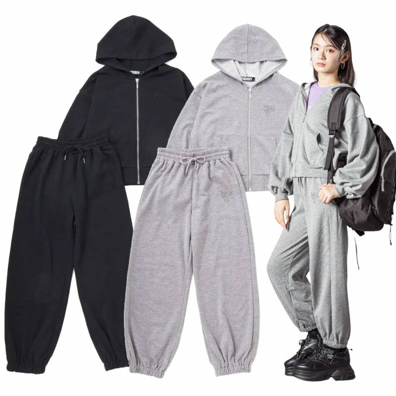 ZIDDY「裏毛カットソーパーカー＆ボトム セット」 (140-160cm) の画像