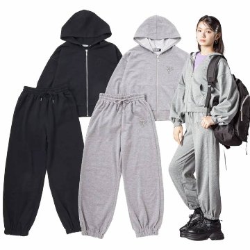 ZIDDY「裏毛カットソーパーカー＆ボトム セット」 (140-160cm) の画像