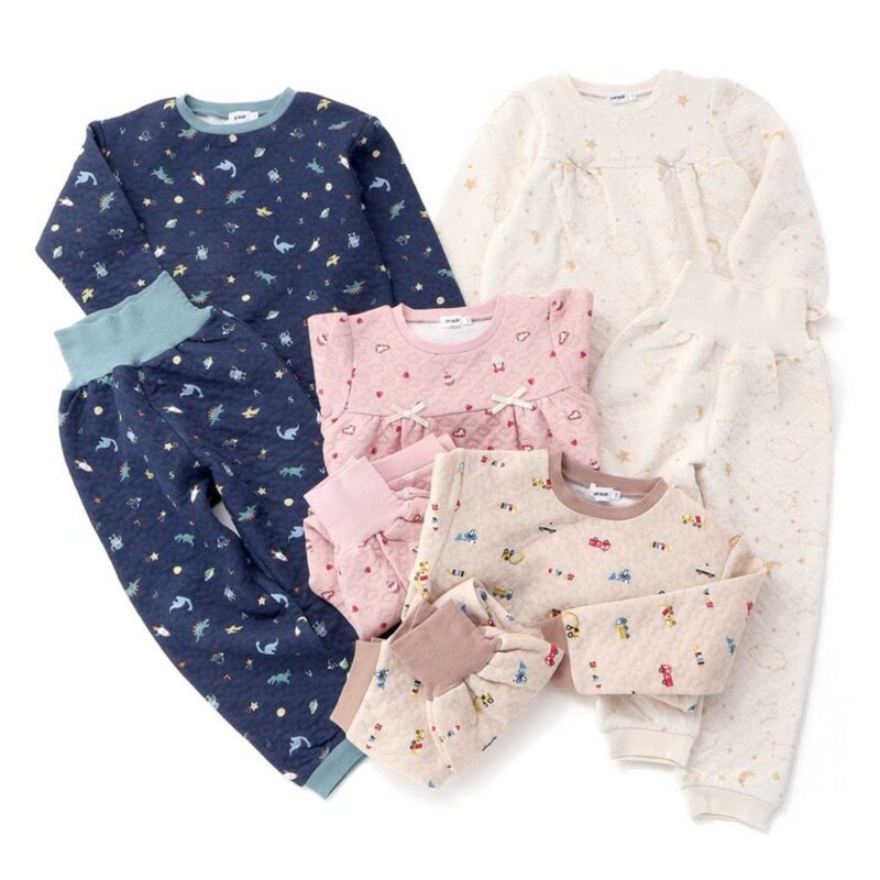 SLAP SLIP 「パジャマ 腹巻き一体型 みんな快眠！みんみんキルトパジャマ 上下セット」 (80~130cm) の画像