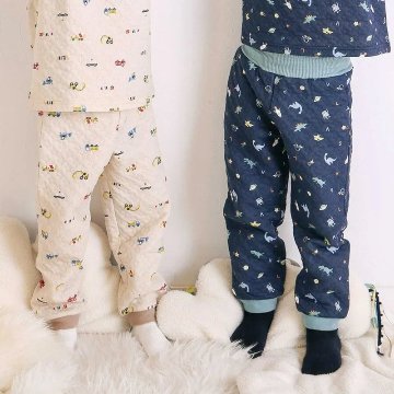 SLAP SLIP 「パジャマ 腹巻き一体型 みんな快眠！みんみんキルトパジャマ 上下セット」 (80~130cm) の画像