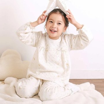 SLAP SLIP 「パジャマ 腹巻き一体型 みんな快眠！みんみんキルトパジャマ 上下セット」 (80~130cm) の画像