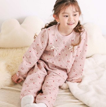 SLAP SLIP 「パジャマ 腹巻き一体型 みんな快眠！みんみんキルトパジャマ 上下セット」 (80~130cm) の画像
