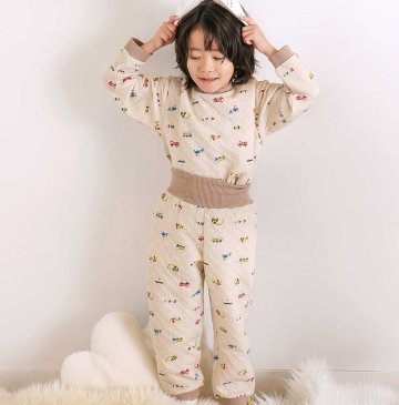 SLAP SLIP 「パジャマ 腹巻き一体型 みんな快眠！みんみんキルトパジャマ 上下セット」 (80~130cm) の画像
