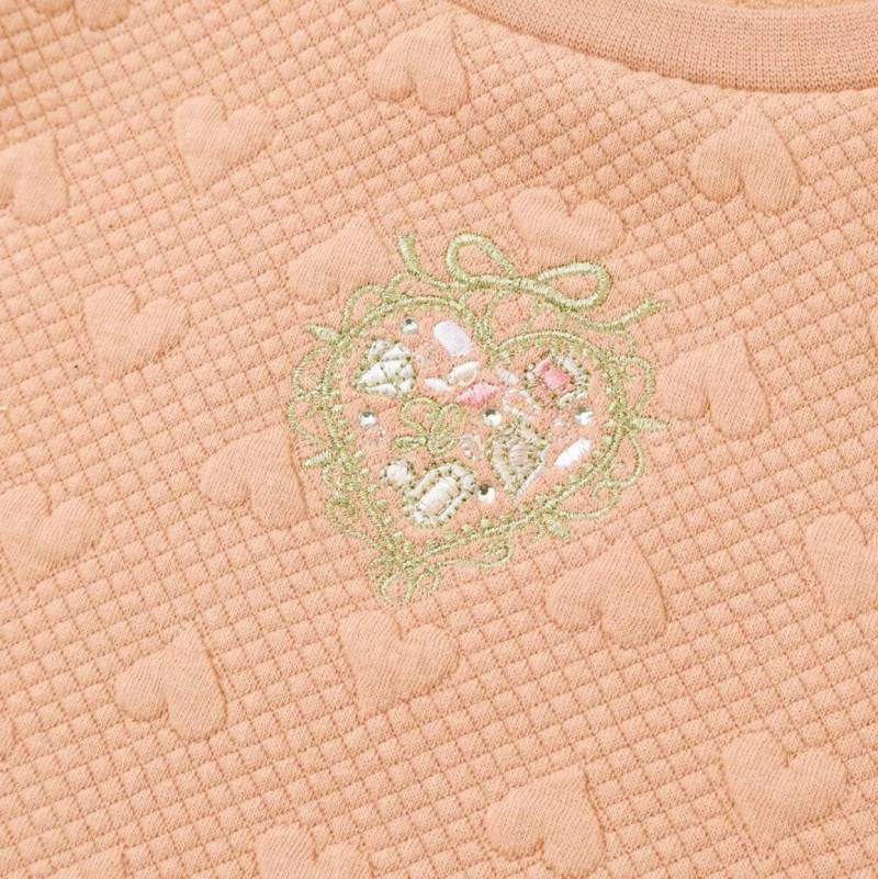 SLAP SLIP(スラップスリップ) 「キルトハート柄コーデュロイ切り替えトレーナー」(80-130cm) 【メール便送料198円対応】の画像