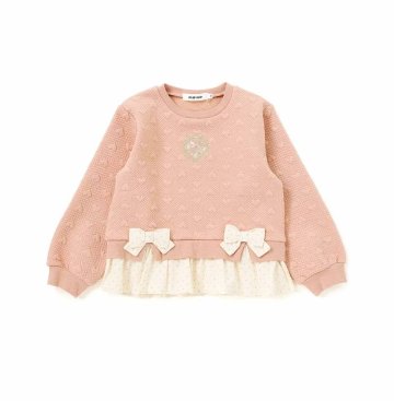 SLAP SLIP(スラップスリップ) 「キルトハート柄コーデュロイ切り替えトレーナー」(80-130cm) 【メール便送料198円対応】の画像