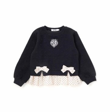 SLAP SLIP(スラップスリップ) 「キルトハート柄コーデュロイ切り替えトレーナー」(80-130cm) 【メール便送料198円対応】の画像