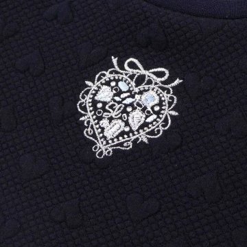 SLAP SLIP(スラップスリップ) 「キルトハート柄コーデュロイ切り替えトレーナー」(80-130cm) 【メール便送料198円対応】の画像