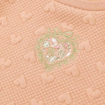 SLAP SLIP(スラップスリップ) 「キルトハート柄コーデュロイ切り替えトレーナー」(80-130cm) 【メール便送料198円対応】の画像