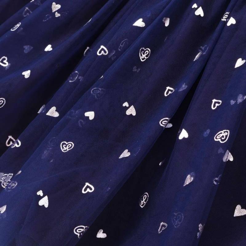 SLAP SLIP(スラップスリップ) 「ハートチュールドッキングニットワンピース」(80-130cm) 【メール便送料198円対応】の画像