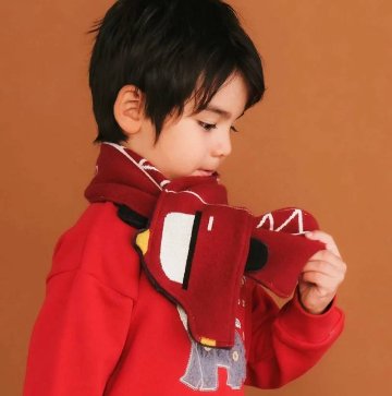 SLAP SLIP (スラップスリップ) 「裏ボアはしご車ニットマフラー」Freeの画像