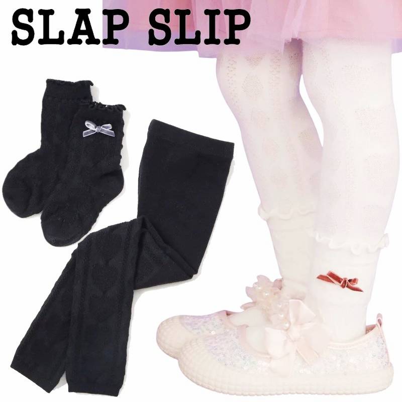 SLAP SLIP (スラップスリップ) 「ハートJQリボン付きレギンス＆ソックスセット」M-Lの画像