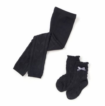 SLAP SLIP (スラップスリップ) 「ハートJQリボン付きレギンス＆ソックスセット」M-Lの画像