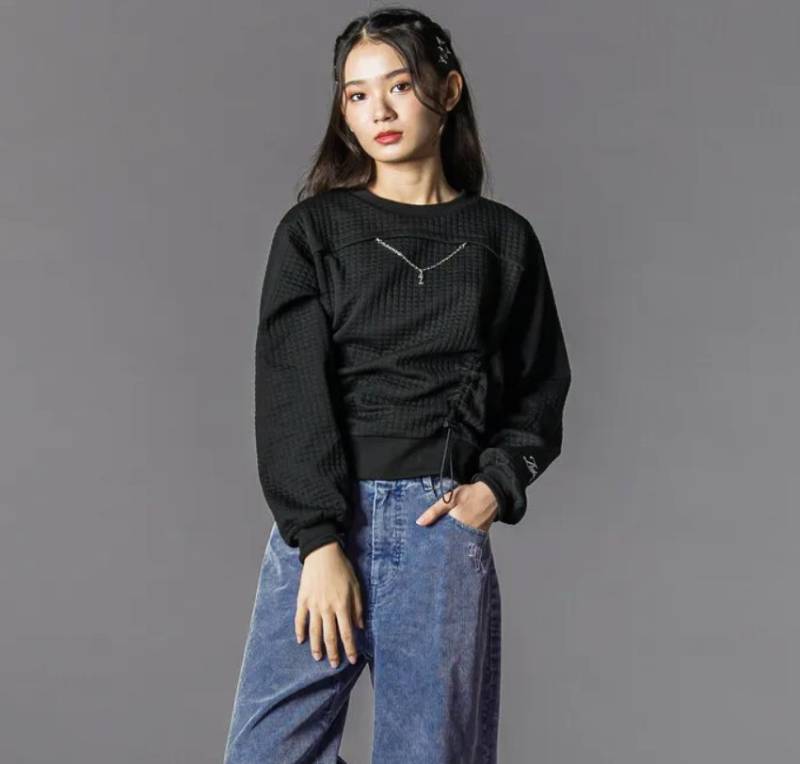 ZIDDY「ロゴチェーン付きふくれJQトレーナー」 (140-160cm)　【メール便送料無料】の画像