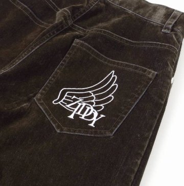 ZIDDY「ウィングロゴ刺繍フロッキーワイドデニム」 (140-160cm) の画像