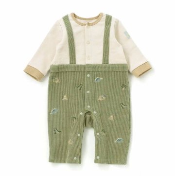 SLAP SLIP(スラップスリップ) 「サロペット風ニットコールロンパース」(70cm) 【メール便送料198円対応】の画像