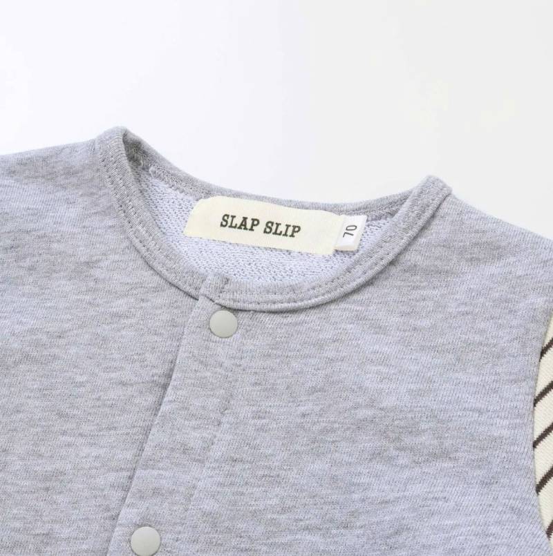 SLAP SLIP(スラップスリップ) 「ドラゴン刺繍ロンパース＋ドラゴンフェイススタイセット」(70cm) 【メール便送料無料】の画像