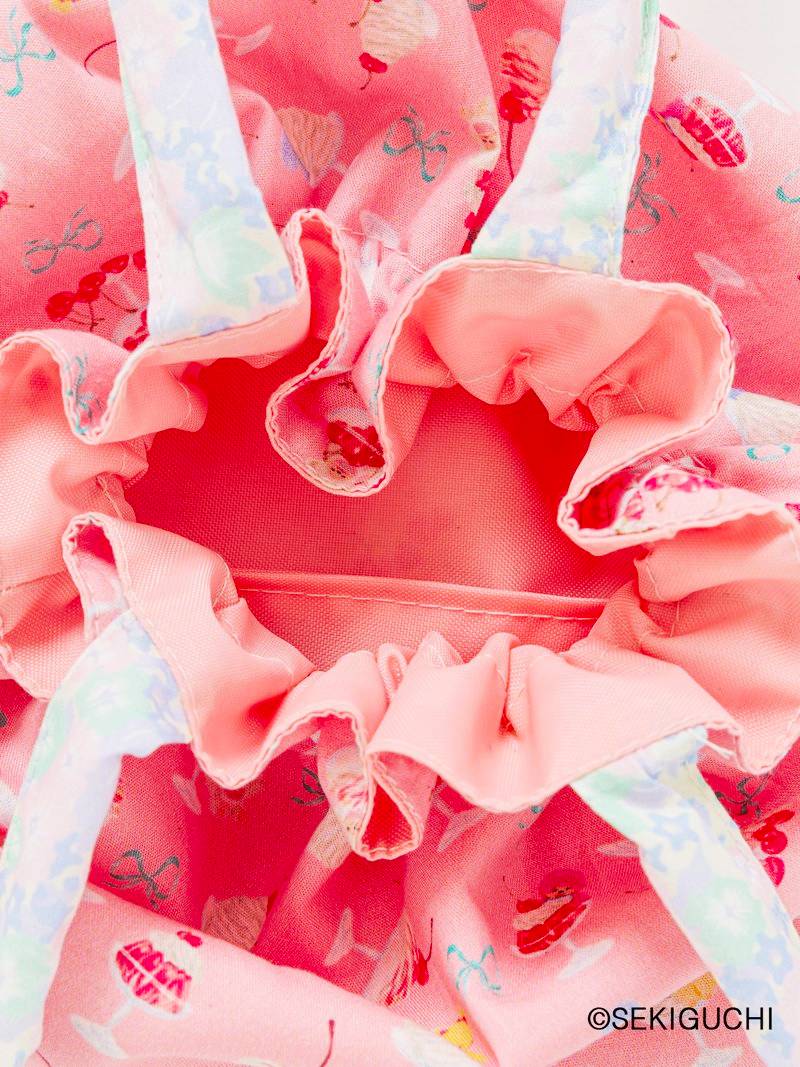 fafa 「【モンチッチコラボ】URSALA 巾着型ランチポーチ」（Ｆ） 【メール便送料198円対応】の画像