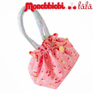 fafa 「【モンチッチコラボ】URSALA 巾着型ランチポーチ」（Ｆ） 【メール便送料198円対応】の画像