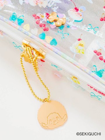 fafa「【モンチッチコラボ】ELSIE MAE クリアラメPVCスパンコール入りペンケース」（F）の画像