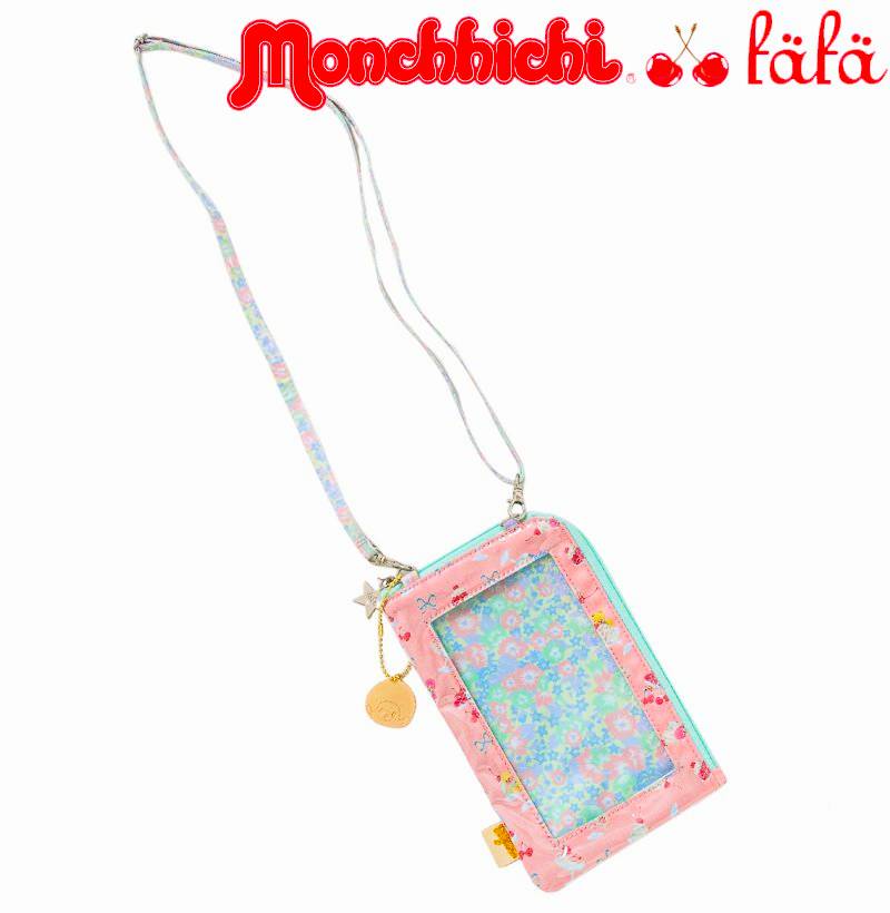 fafa「【モンチッチコラボ】MAELLE スパンコール入りモバイルポシェット」（F）メール便送料198円対応可の画像