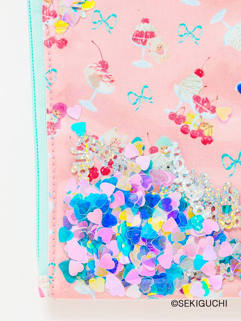 fafa「【モンチッチコラボ】MAELLE スパンコール入りモバイルポシェット」（F）メール便送料198円対応可の画像