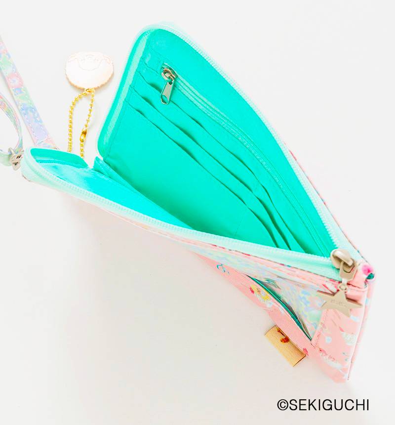 fafa「【モンチッチコラボ】MAELLE スパンコール入りモバイルポシェット」（F）メール便送料198円対応可の画像