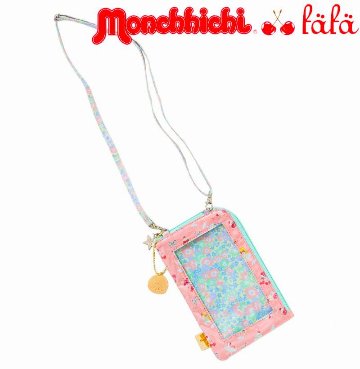 fafa「【モンチッチコラボ】MAELLE スパンコール入りモバイルポシェット」（F）メール便送料198円対応可の画像