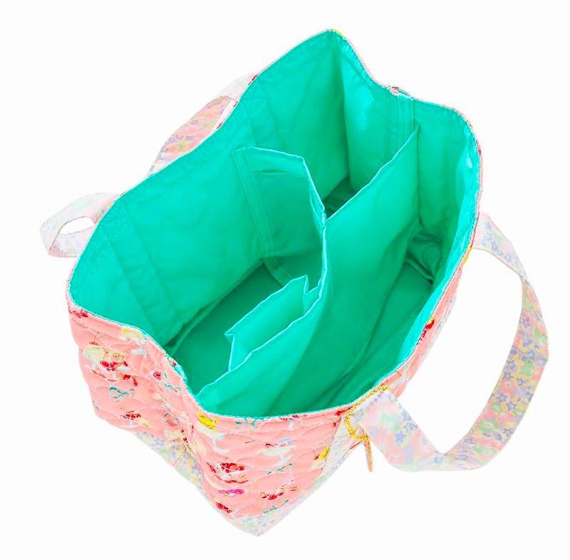 fafa「【モンチッチコラボ】LUNE キルティング 仕切り付きスクエア トートバッグ」（F）の画像