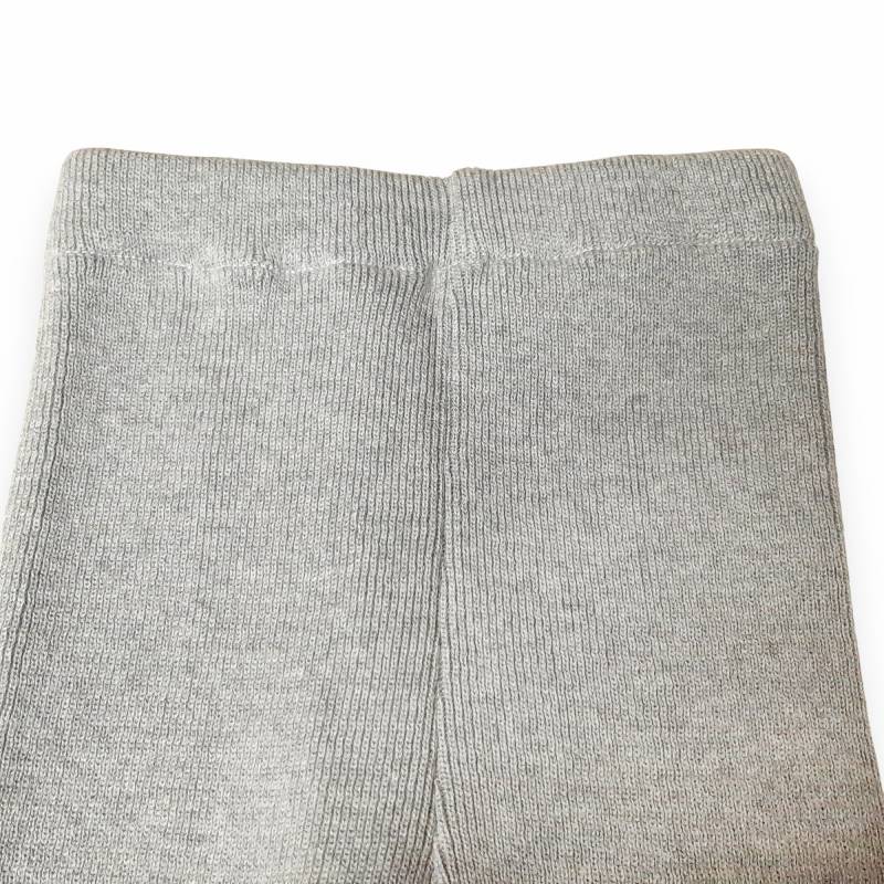 Souris(スーリー)「裾レース編み リボン付き 綿ニット スパッツ」（80-125cm） 【メール便送料無料】の画像