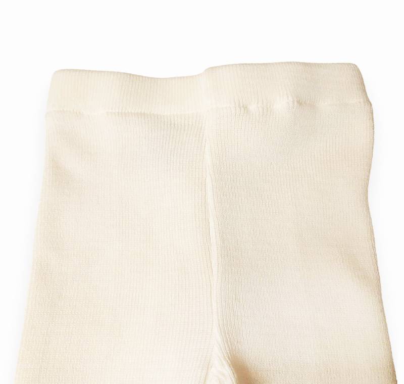 Souris(スーリー)「裾レース編み リボン付き 綿ニット スパッツ」（80-125cm） 【メール便送料無料】の画像