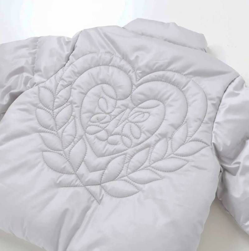 nexchic「ハートロゴタフタダウンジャケット」(140-150cm) の画像