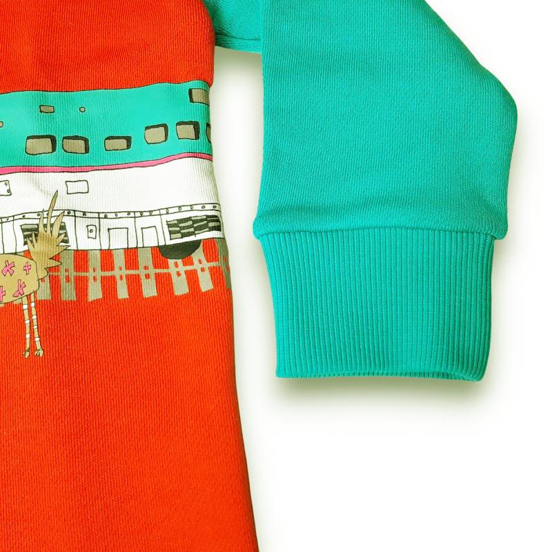 hakka kids「【JRコラボ】新幹線プリントトレーナー」(80-130cm）の画像