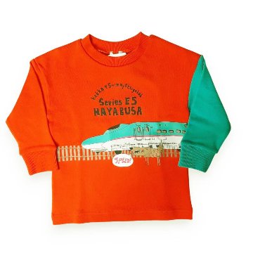 hakka kids「【JRコラボ】新幹線プリントトレーナー」(80-130cm）の画像