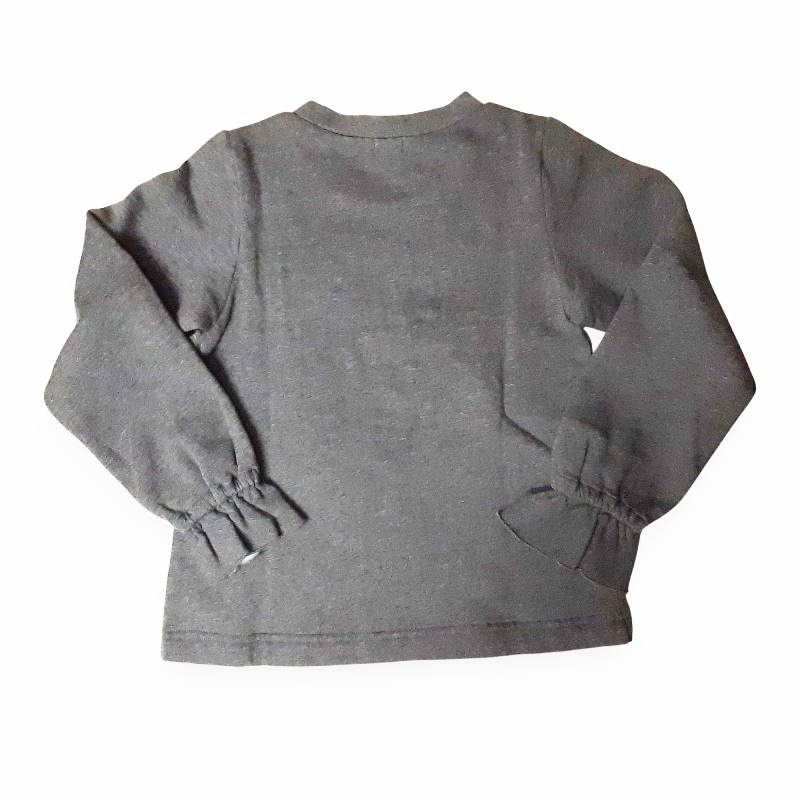 hakka kids「リボンアップリケミニ裏毛裏起毛トレーナー」(90-150cm）の画像