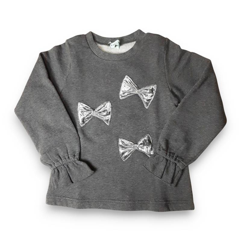 hakka kids「リボンアップリケミニ裏毛裏起毛トレーナー」(90-150cm）の画像