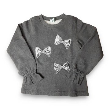 hakka kids「リボンアップリケミニ裏毛裏起毛トレーナー」(90-150cm）の画像