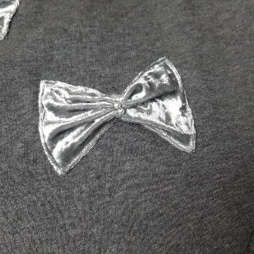 hakka kids「リボンアップリケミニ裏毛裏起毛トレーナー」(90-150cm）の画像