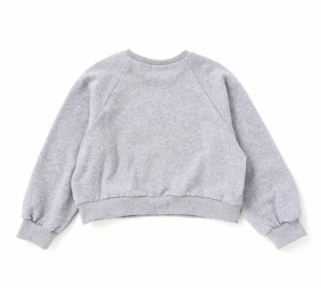 nexchic (ネクシック) 「レースonロゴショート丈トレーナー」(130-150cm) の画像