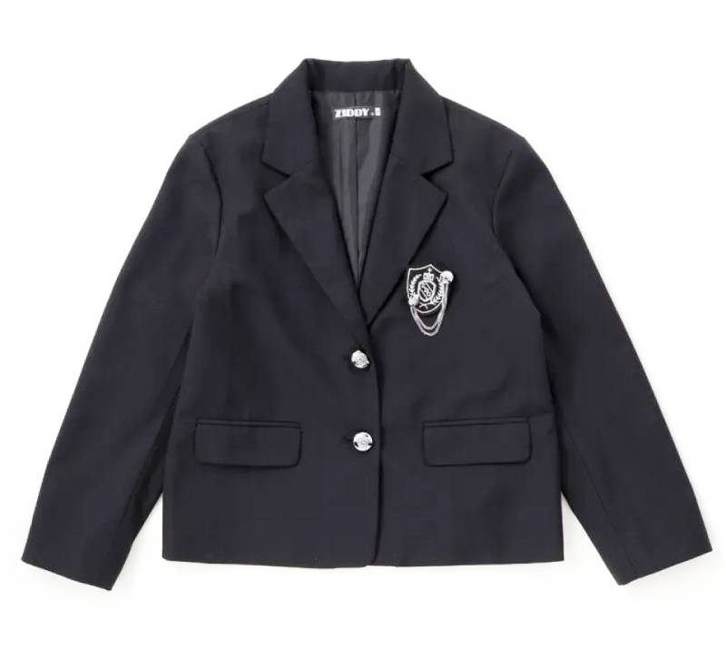 ZIDDY「ロゴエンブレムワッペン付きテーラードジャケット」(150-160cm)