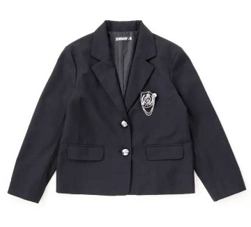 ZIDDY「ロゴエンブレムワッペン付きテーラードジャケット」(150-160cm)