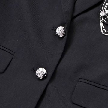 ZIDDY「ロゴエンブレムワッペン付きテーラードジャケット」(150-160cm)の画像