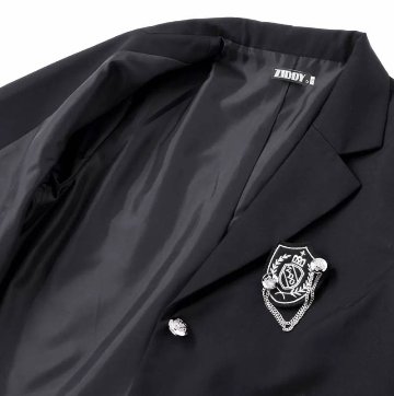 ZIDDY「ロゴエンブレムワッペン付きテーラードジャケット」(150-160cm)