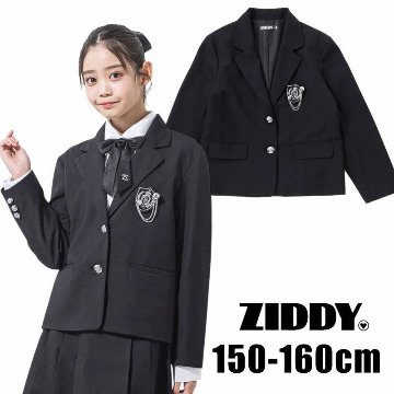 ZIDDY「ロゴエンブレムワッペン付きテーラードジャケット」(150-160cm)