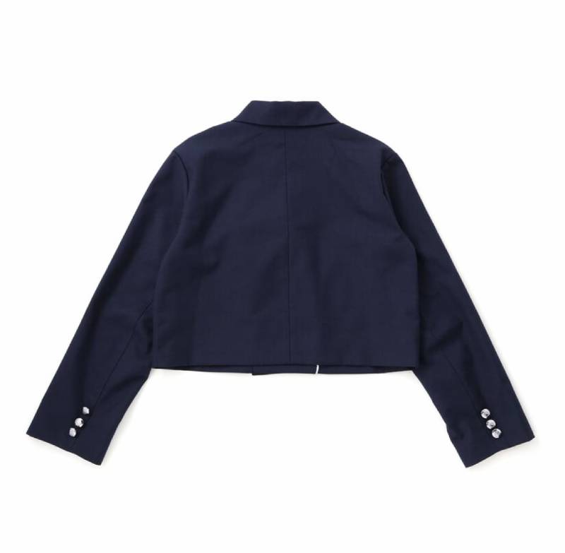 ZIDDY「ホワイトパイピングショート丈テーラードジャケット」(150-160cm)の画像