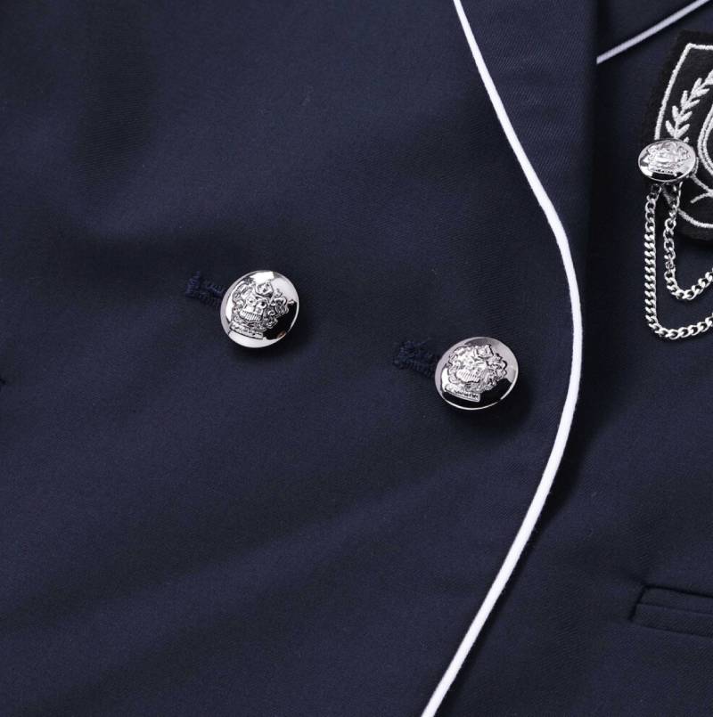 ZIDDY「ホワイトパイピングショート丈テーラードジャケット」(150-160cm)の画像