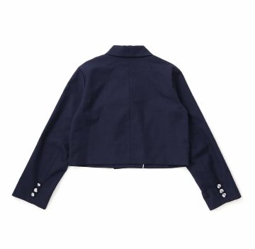 ZIDDY「ホワイトパイピングショート丈テーラードジャケット」(150-160cm)の画像