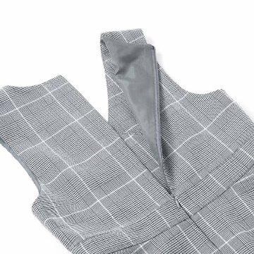 ZIDDY「シフォンプリーツ入りチェック柄ジャンパースカート」 (150-160cm) の画像