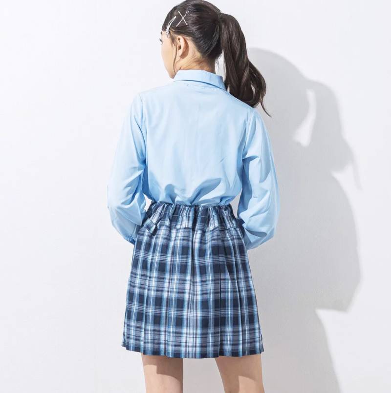 ZIDDY「チェック柄 プリーツスカパン」 (130-160cm) の画像