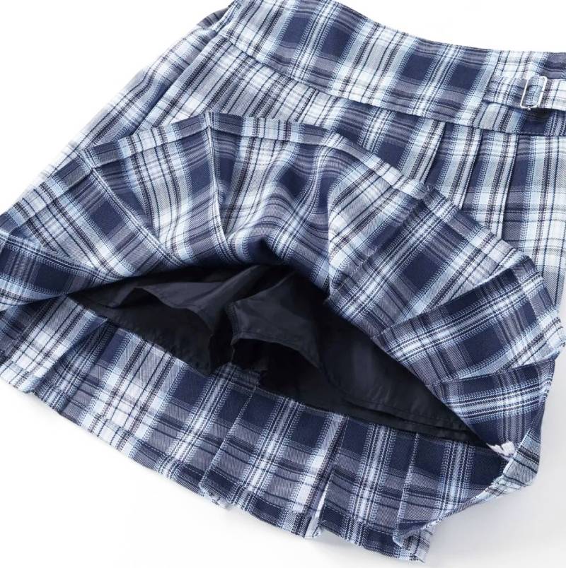 ZIDDY「チェック柄 プリーツスカパン」 (130-160cm) の画像