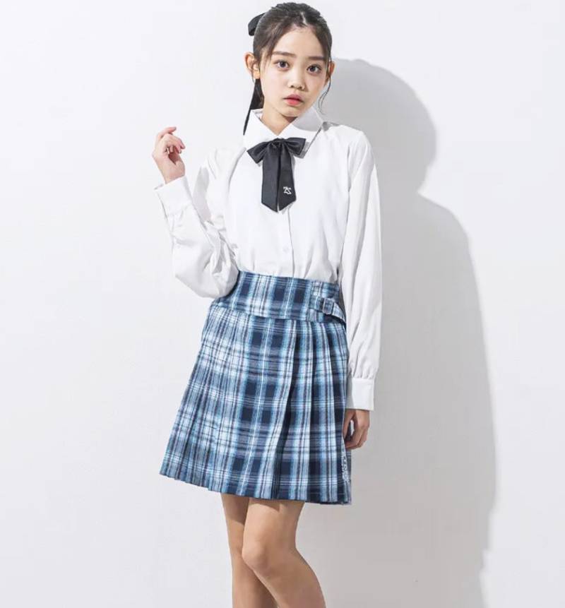 ZIDDY「チェック柄 プリーツスカパン」 (130-160cm) の画像